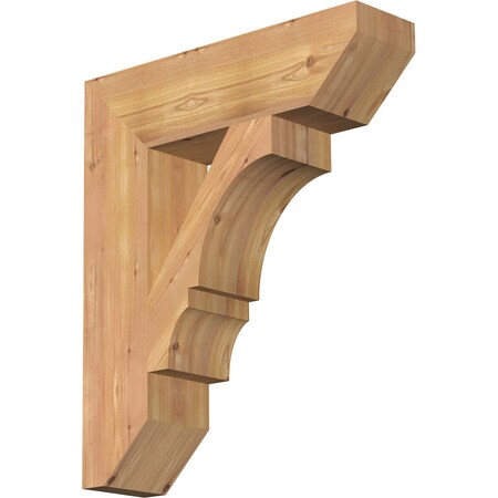 Ekena Millwork Balboa Slat Smooth Bracket, Western Red Cedar, 5 1/2"W x 22"D x 26"H BKT06X22X26BOA06SWR